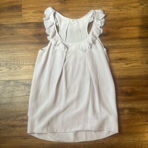 Wilfred‎ Lavender Womens Ruffle Tank Top 100% Silk Relaxed Lightweight Coquette